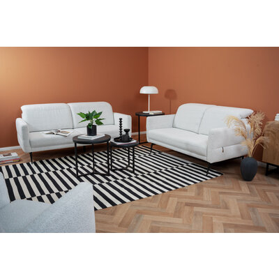 Sofa Estrela 2.0 - 2,5-Sitzer inkl. Kopfteil/Armteil verstellbar und Sitzvorzug motorisch, Stoff, Creme