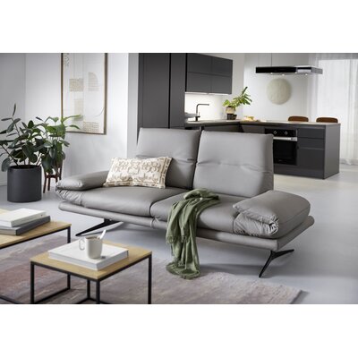 Sofa Lucero - 2,5-Sitzer, Leder, Grau