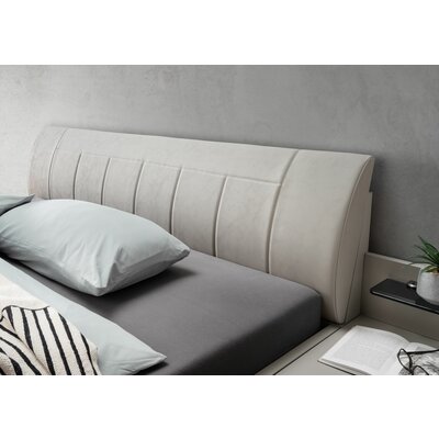 Bett Marbella - Liegefläche ca. 180x200cm, Melamin, Kunstleder, Grau