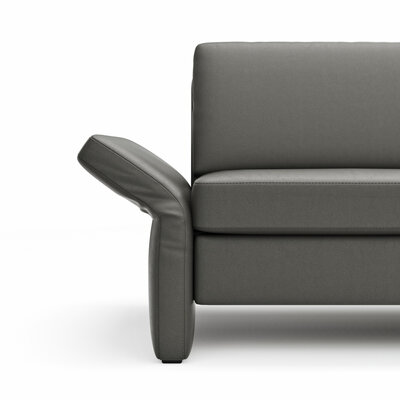 Sofa Arima N - 2-Sitzer, Leder, Anthrazit