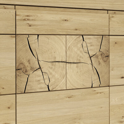 Sideboard Amora - Wildeiche massiv bianco