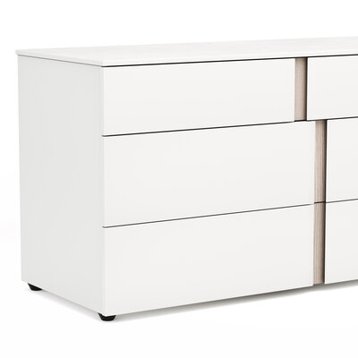 Kommode Loretto - BHT ca. 127x70x51 cm, Lack matt, Weiß