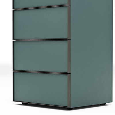 Kommode Loretto - BHT ca. 60x115x53 cm, Lack matt, Salbeigrün