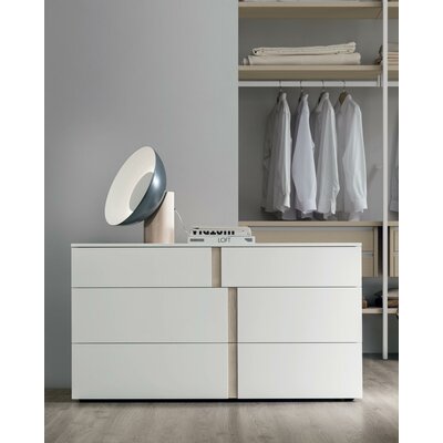 Kommode Loretto - BHT ca. 127x70x51 cm, Lack matt, Bordeaux