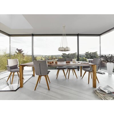 Esstisch 3400 - ausziehbar, LB ca. 200x100 cm, Asteiche massiv, Geölt, Gedrehter Fuss