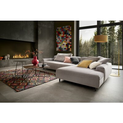 Ecktisch Fano - LBH ca. 59x50x50 cm, HPL Laminat, Grau
