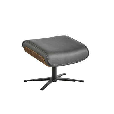 Hocker Perano - Nussbaum, Leder, Antrazit 3028717