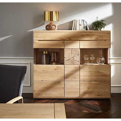 Highboard Amora - Wildeiche massiv bianco