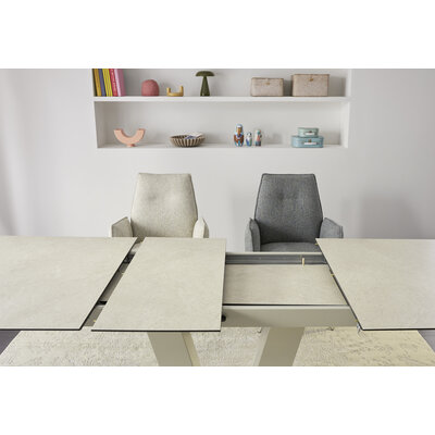 Esstisch Dinner - ausziehbar, LB ca. 160x 90 cm, HPL, Sand