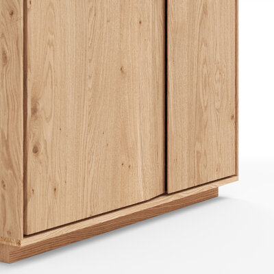Schrank Due Viso - BHT ca. 63x200x40 cm, Wildeiche massiv, geölt