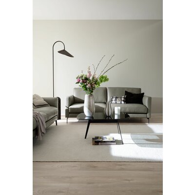 Sofa Cuneo Klassik - 2-Sitzer, Leder, Graubraun, Relaxfunktion, motorisch