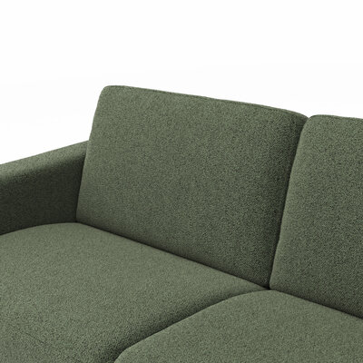 Sofa Nuoro - 2,5-Sitzer inkl. Schlaffunktion, Armlehne 1, Stoff, Olivgrün