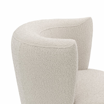 Sessel Cativa - drehbar, Stoff, Creme