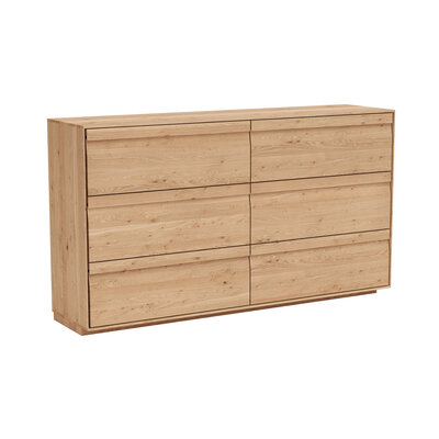 Sideboard Due Viso - BHT ca. 183x103x45 cm, Wildeiche Roheffekt, geölt 144588