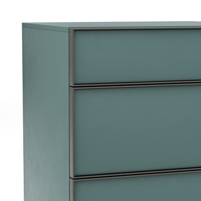 Kommode Loretto - BHT ca. 60x115x53 cm, Lack matt, Salbeigrün