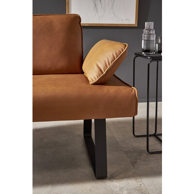 Polsterbank Elda - Breite ca. 236 cm, Leder, Cognac