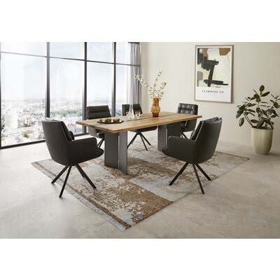 Esstisch Nera - LB ca. 220x110 cm, Asteiche massiv, Epoxy