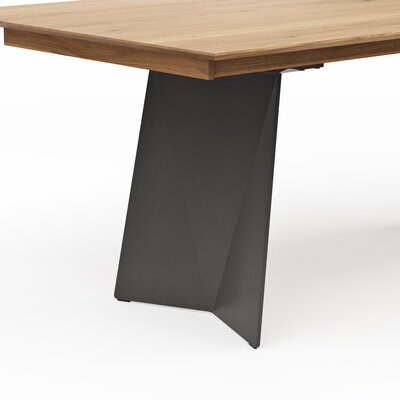 Esstisch 3100 - LB ca. 200x100 cm, beiseitig ausziehbar, Asteiche massiv, Geölt