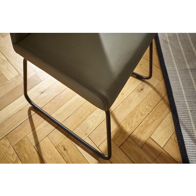 Polsterstuhl Carmelo - Leder, Olive