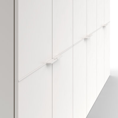 Drehtürenschrank Matera - BTH ca. 301x60x235 cm, Lack Matt, Weiß