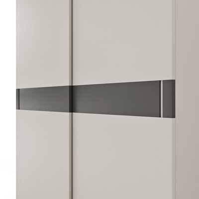 Schiebetürenschrank Loretto - B ca. 280 cm, Lack matt, Perlmutt