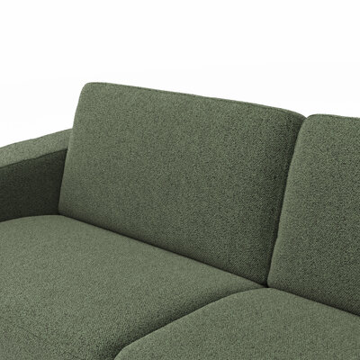 Sofa Nuoro - 3-Sitzer inkl. Schlaffunktion, Stoff, Olivgrün