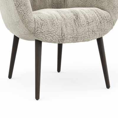 Sessel Sevano - Leder, Offwhite