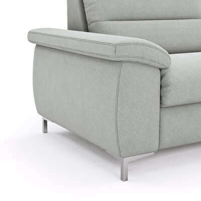 Sofa Cornella Plus - 2-Sitzer, Stoff, Hellgrau