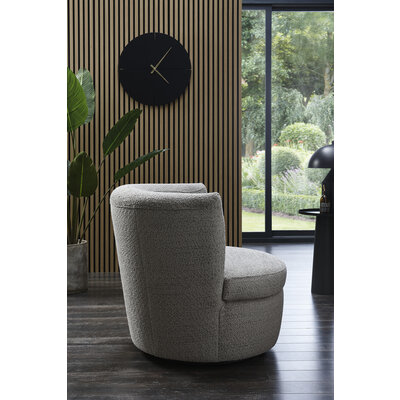 Sessel Cativa -  drehbar, Stoff, Graubeige