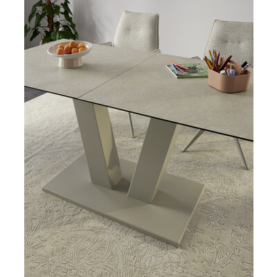 Esstisch Dinner - ausziehbar, LB ca. 160x 90 cm, HPL, Sand