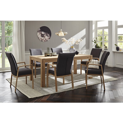 Esstisch 5000 - LB ca. 180x100 cm, Eiche massiv, Bianco