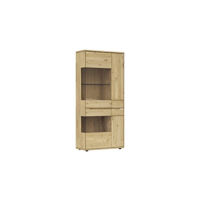 Vitrine Amora - Wildeiche massiv bianco 108725