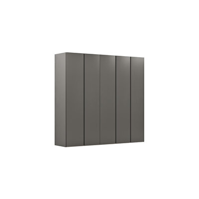 Drehtürenschrank Loretto - B ca. 254 cm, Melamin matt, Anthrazit 101957
