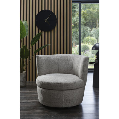 Sessel Cativa -  drehbar, Stoff, Graubeige