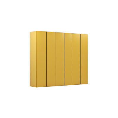 Drehtürenschrank Loretto - B ca. 280 cm, Lack matt, Safrangelb 112478