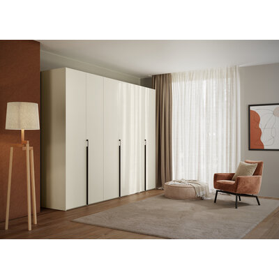 Drehtürenschrank Solina Alfa - B ca. 303 cm, Melamin matt, Düne