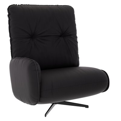 Loungesessel Lovere - Leder, Schwarz, Armlehne links 143358