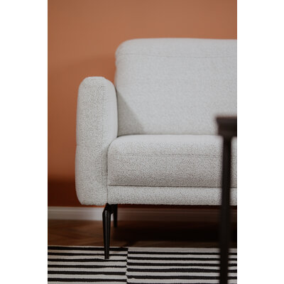 Sofa Estrela 2.0 - 2,5-Sitzer inkl. Kopfteil/Armteil verstellbar und Sitzvorzug motorisch, Stoff, Creme