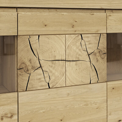 Highboard Amora - Wildeiche massiv bianco