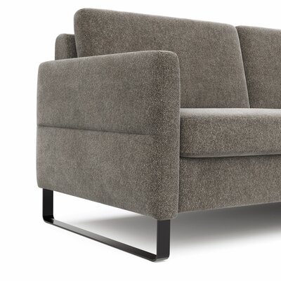 Sofa Arima N - 2,5-Sitzer inkl. Sitzvorzug motorisch, Stoff, Mocca