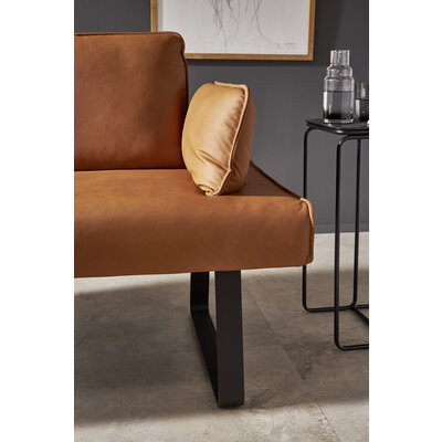 Polsterbank Elda - Breite ca. 236 cm, Leder, Cognac