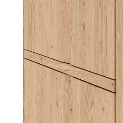 Schrank Due Viso - BHT ca. 63x200x40 cm, Wildeiche massiv, geölt