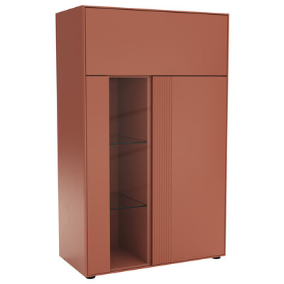 Highboard Colore - BHT ca. 90x144x45 cm, Lack Samtbeere 145332