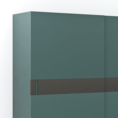 Schiebetürenschrank Loretto - B ca. 280 cm, Lack matt, Salbeigrün