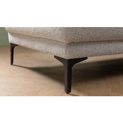 Ecksofa Matero - 2-Sitzer mit Ecke rechts, Stoff, Hellgrau