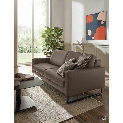 Sofa Aracena - 3-Sitzer inkl. Sitzvorzug motorisch, Leder, Dunkelbraun