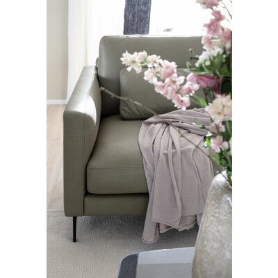 Sofa Cuneo Klassik - 2,5-Sitzer, Leder, Graubraun