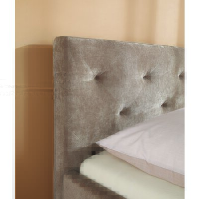 Bettgestell Coria - Liegefläche 180x200 cm, Stoff, Taupe