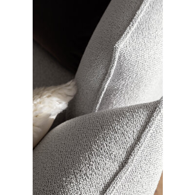 Ecksofa Motone - 2,5-Sitzer mit Ecke rechts, Stoff, Hellgrau