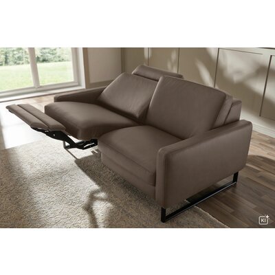 Sofa Aracena - 2,5-Sitzer inkl. Relaxfunktion motorisch und Kopfstütze, Leder, Schoko